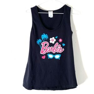 Barbie Black Graphic Tank Top